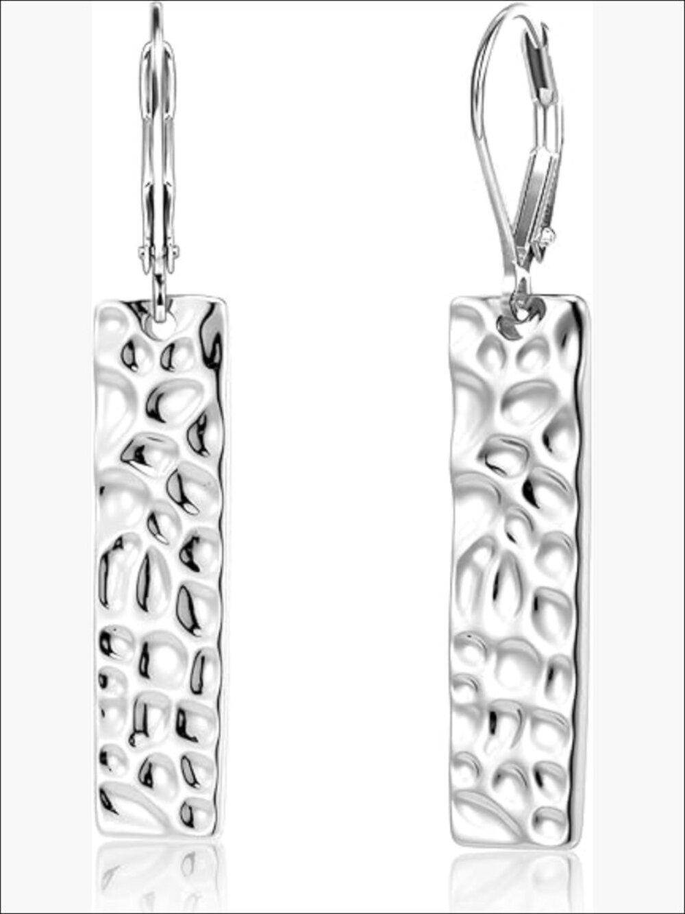 Sterling Silver Dangle Earrings with 14K Gold Plated French Leverback